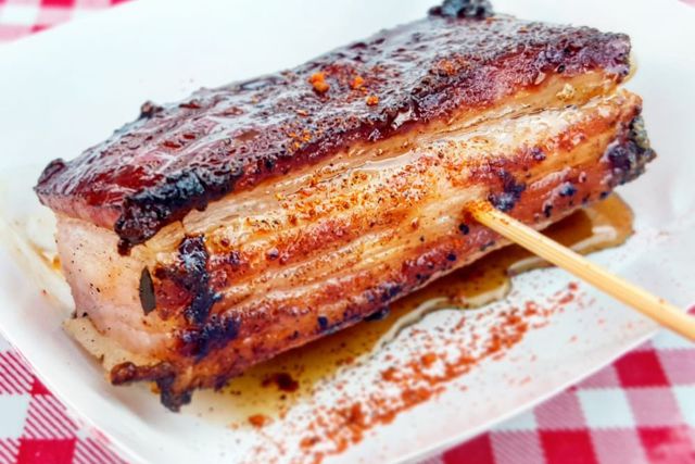 Landhaus's maple bacon on a stick